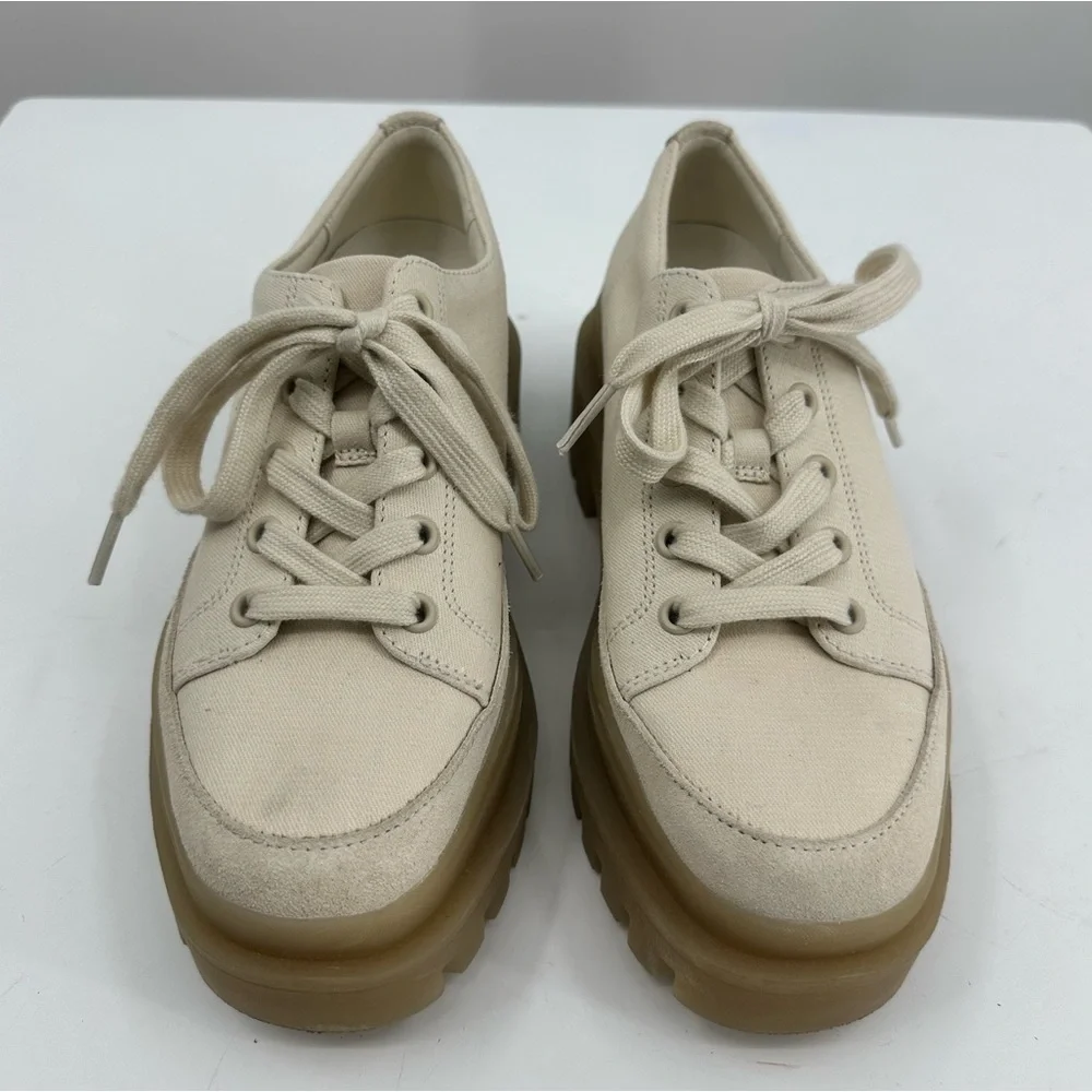 VIONIC Cream Ezrie Platform Sneakers Chunky Heel Lug Sole Aspen Size 6